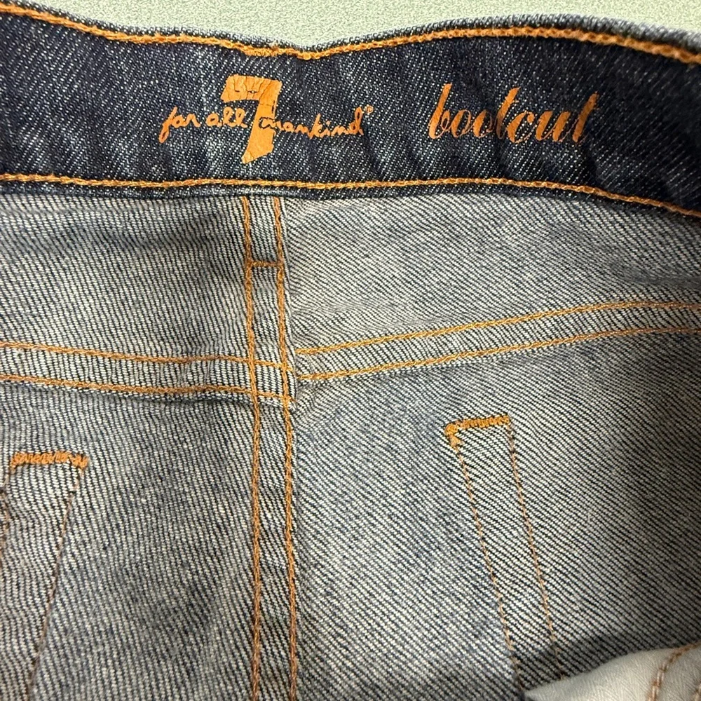 7 For All Mankind Dark Blue Bootcut Straight Leg Jeans Women’s 29 - Picture 5 of 8